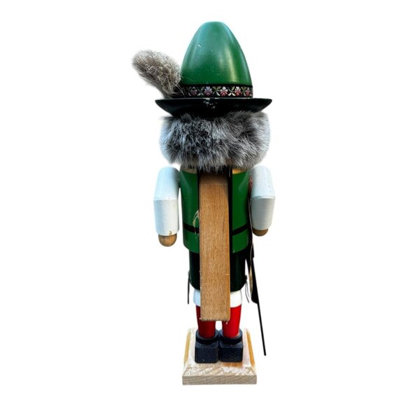 Vtg Steinbach Wooden Bavarian Huntsman Nutcracker W/Green Hat & Gray Beard 15" - Picture 4 of 15